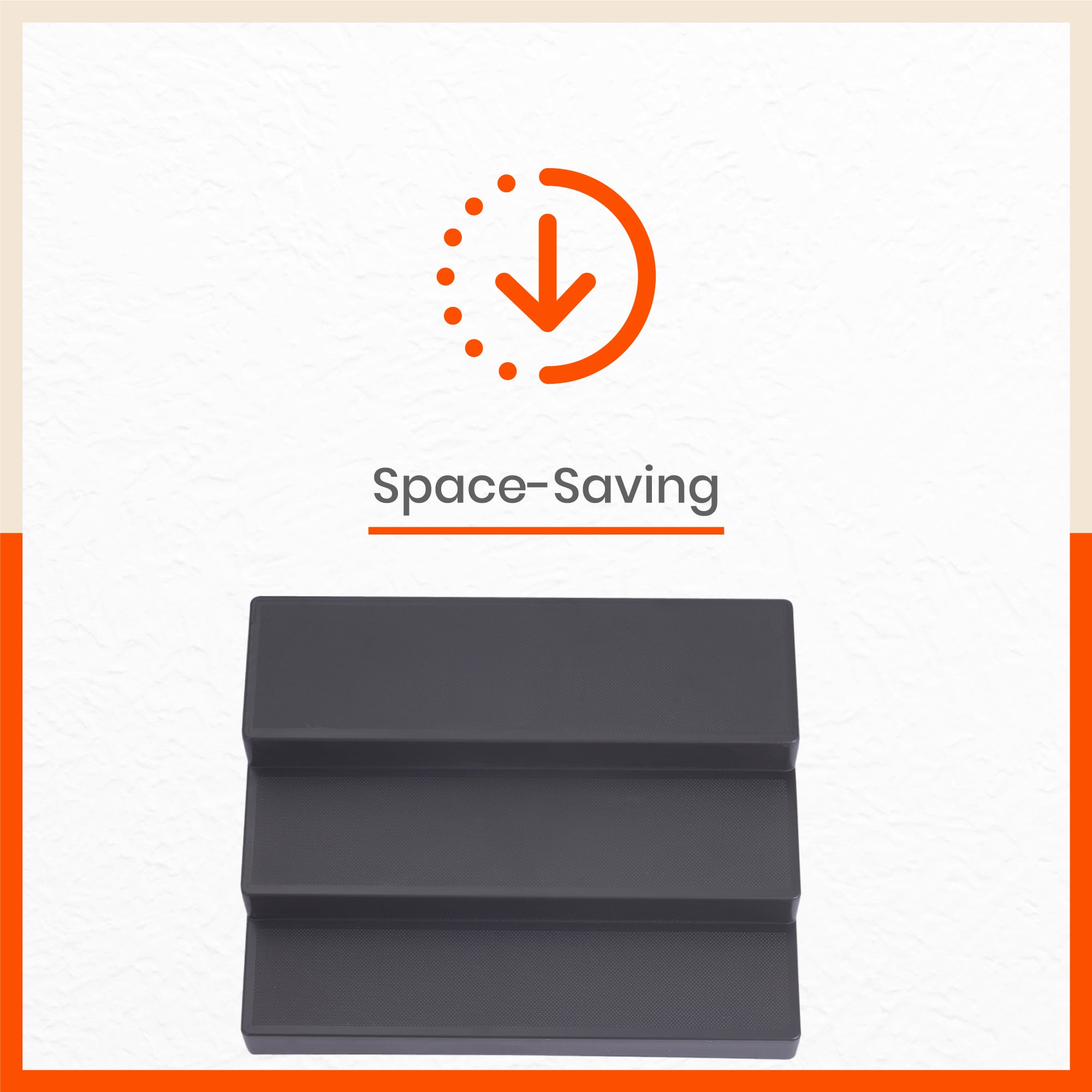 Stomo Taro Multipurpose Shelf Organizer for Home | Smoke - Set of 2