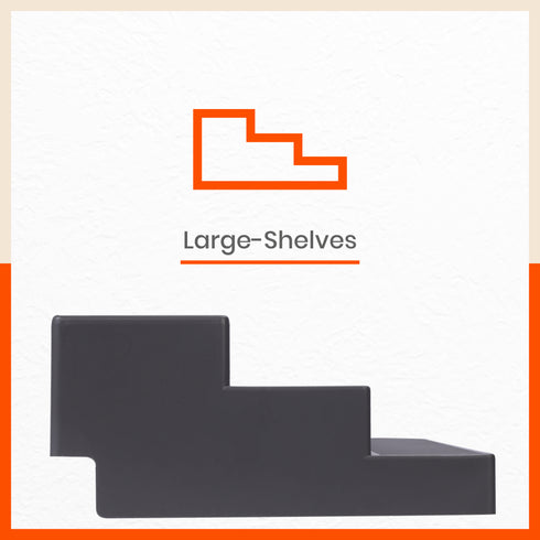 Stomo Taro Multipurpose Shelf Organizer for Home | Smoke - Set of 2