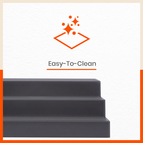 Stomo Taro Multipurpose Shelf Organizer for Home | Smoke - Set of 2