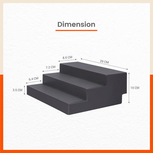 Stomo Taro Multipurpose Shelf Organizer for Home | Smoke - Set of 2