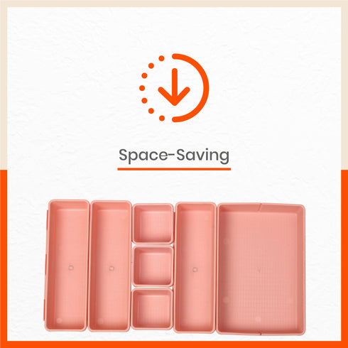 Stomo Vero Multipurpose Drawer Organizer for Home | Pink