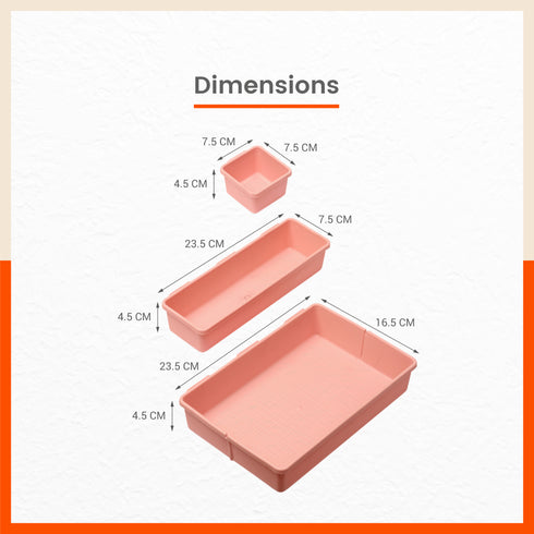 Stomo Vero Multipurpose Drawer Organizer for Home | Pink