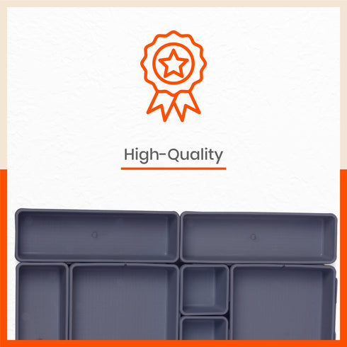 Stomo Vero Multipurpose Drawer Organizer for Home | Smoke