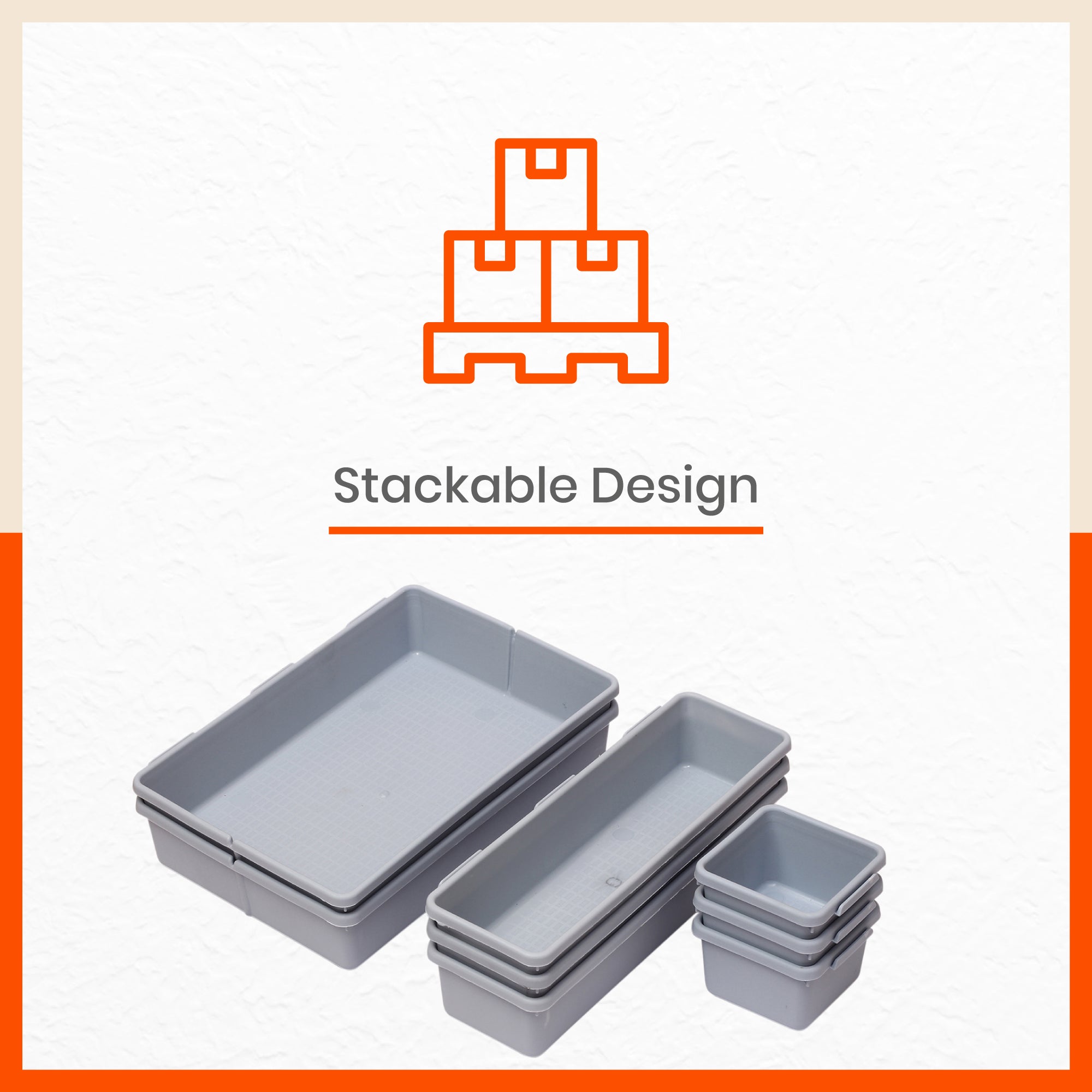 Stomo Vero Multipurpose Drawer Organizer for Home | Steel