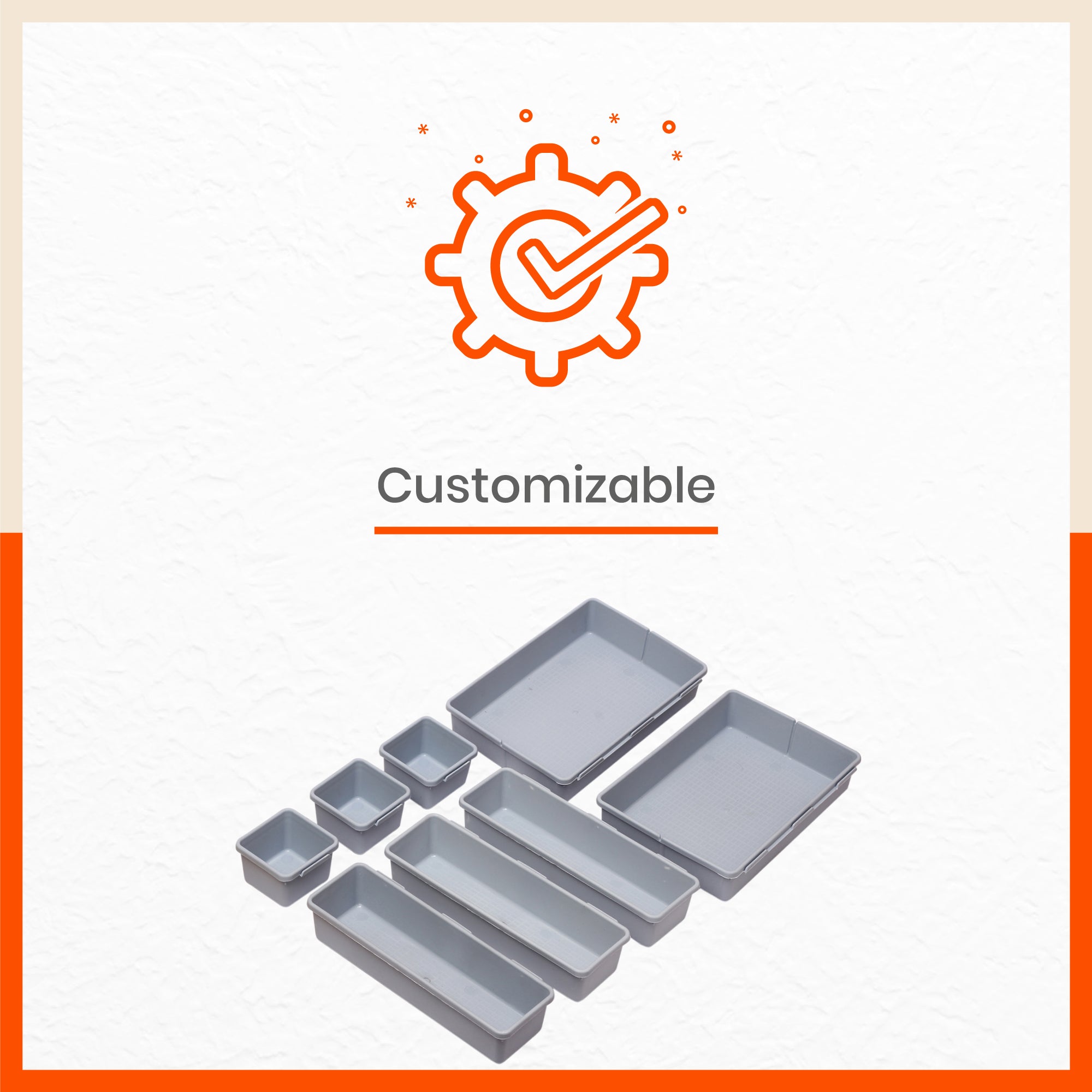 Stomo Vero Multipurpose Drawer Organizer for Home | Steel