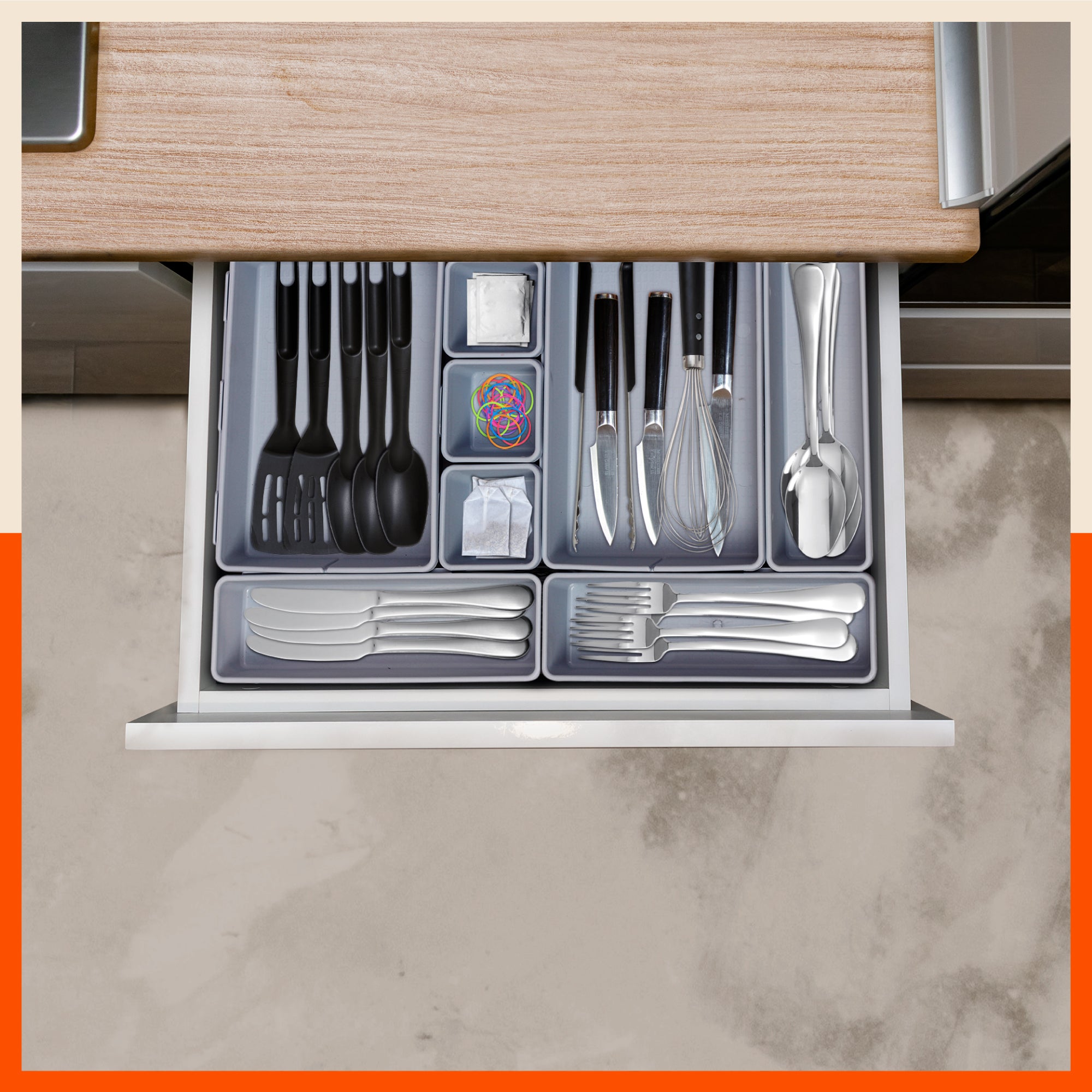 Stomo Vero Multipurpose Drawer Organizer for Home | Steel