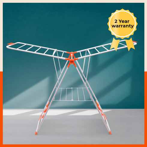 Bathla Mobidry Neo - Foldable Cloth Drying Stand For Home (Orange)