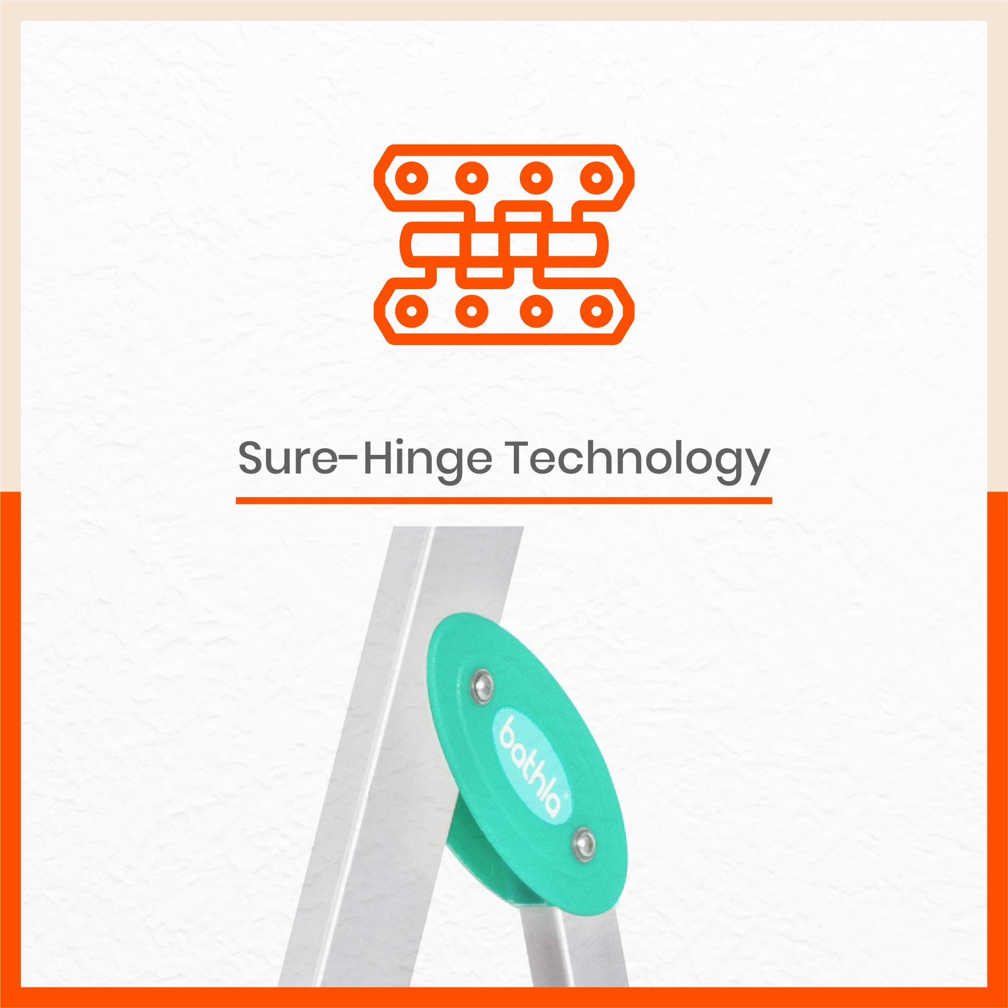 Bathla Prime 4 - Step Aluminium Ladder for Home with Multi Utility Support Handle - Teal