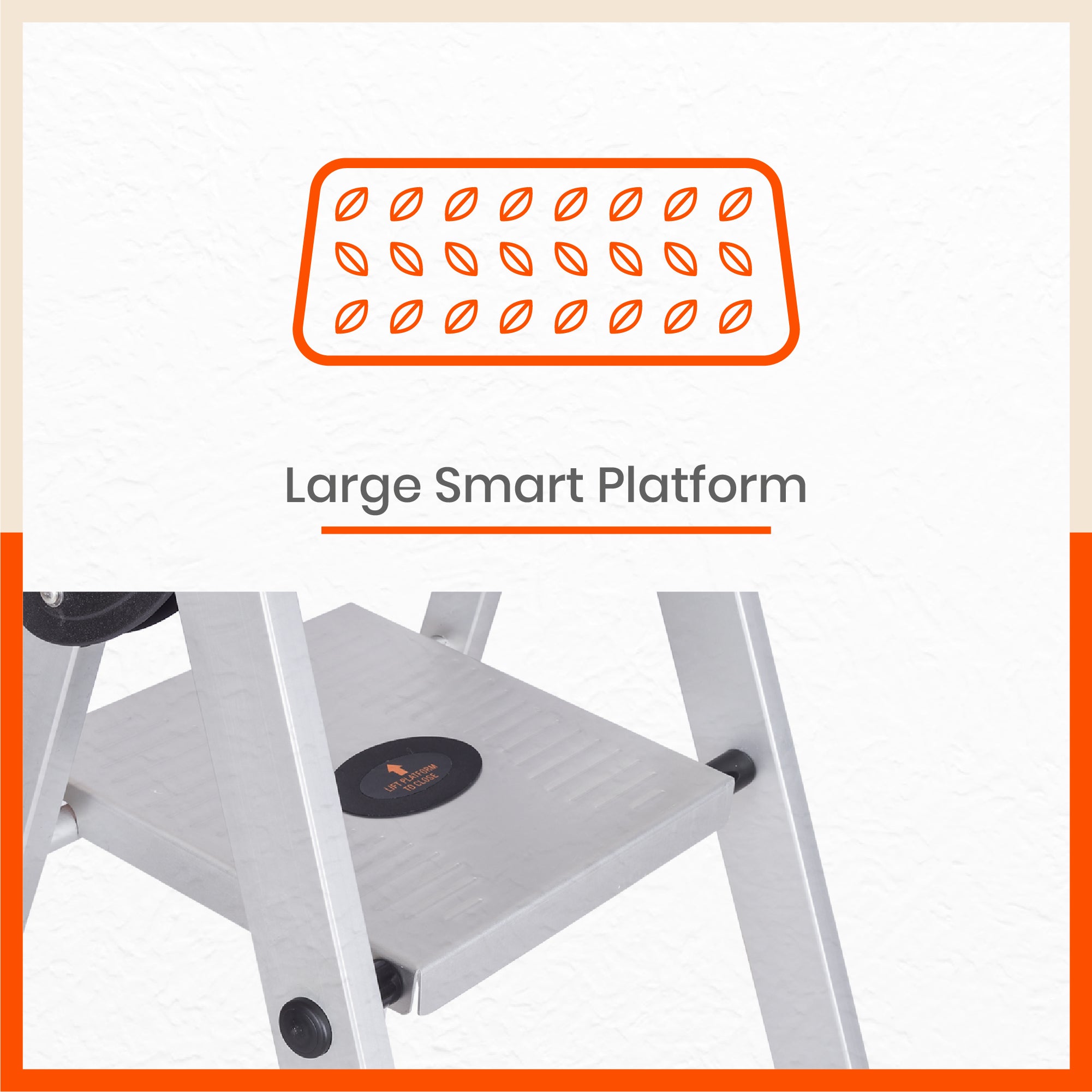 Bathla Prime 4 - Step Aluminium Ladder for Home with Multi Utility Support Handle - Black