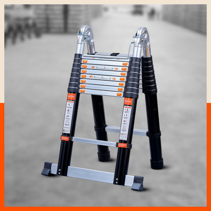 Bathla X-TEND 20.5 ft A-Type Foldable Aluminium Telescopic Ladder | Made in India (18 Step - 6.3 Mtr)