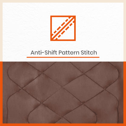 ELVA Reversible Microfiber Comforter / Blanket / Quilt / Duvet For Home | Double â€“ Brown & Beige - 200 GSM