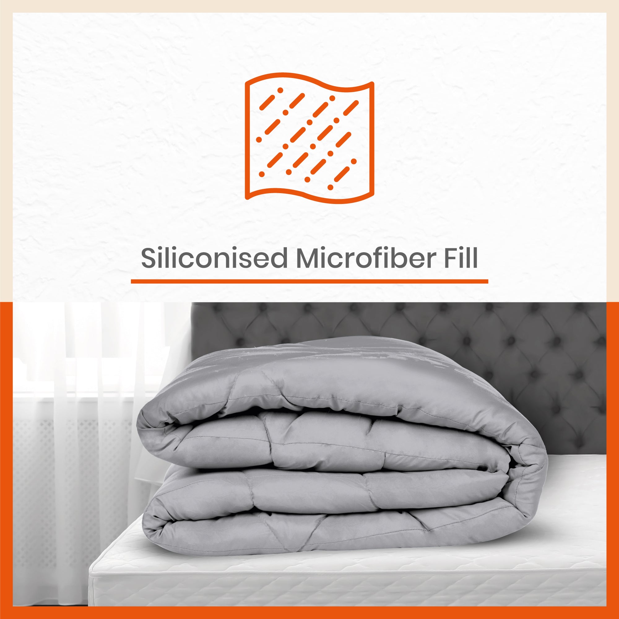 ELVA Reversible Microfiber Comforter / Blanket / Quilt / Duvet For Home | Double â€“ Black & Grey - 200 GSM