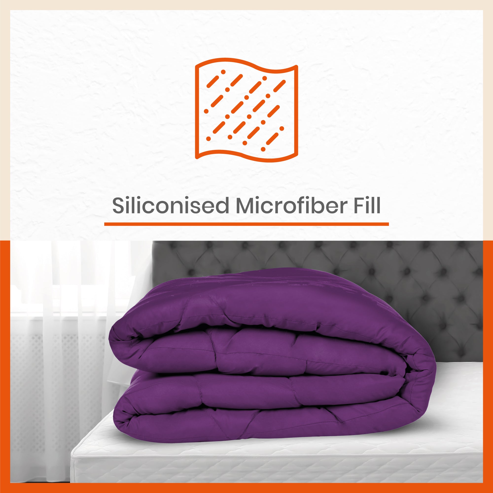 ELVA Reversible Microfiber Comforter / Blanket / Quilt / Duvet For Home | Double â€“ Red & Purple - 200 GSM