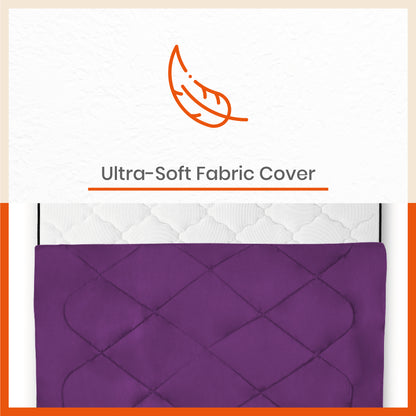 ELVA Reversible Microfiber Comforter / Blanket / Quilt / Duvet For Home | Double â€“ Red & Purple - 200 GSM