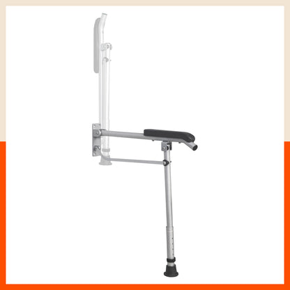 Bathla Assist+ Comfort Aluminium Grab Bar with Floor Support | Non - Slip Bathroom Safety Handle with Soft Grip | Easy Installation, Rust - Resistant | for The Elderly, Disabled & Pregnant Women