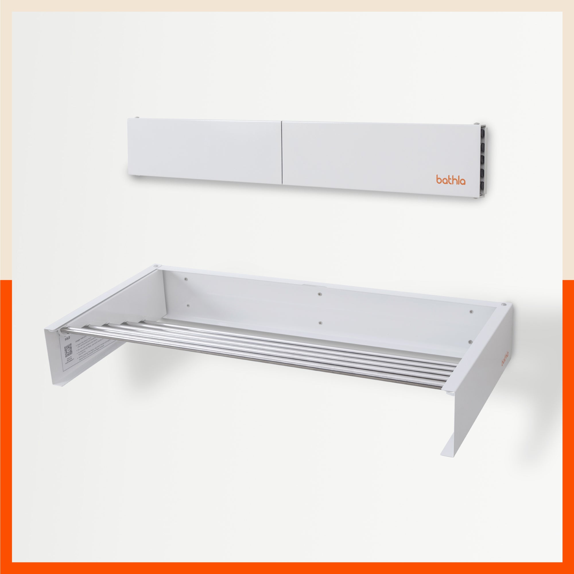Bathla Mobidry Eze Wall Mounted Clothes Drying Rack | White