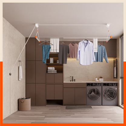 Bathla Mobidry LYFT Stainless Steel Ceiling Cloth Dryer - 6Ft x 4 Pipes