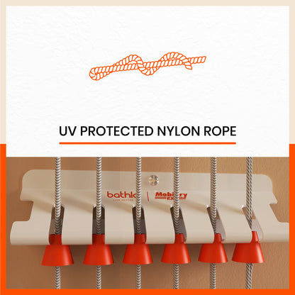 Bathla Mobidry Exa Stainless Steel Ceiling Cloth Dryer - 4ft x 5 Pipes