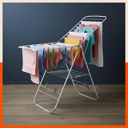 Bathla Mobidry Neo Foldable Cloth Drying Stand for Home (147 x 56 x 110 cm, (Grey)