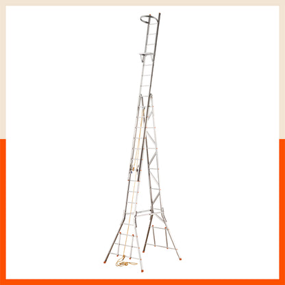 Bathla SE 1100 – Deluxe Self Supporting Ladder (‘C’ Section, Round Pipe) with Rope & Pulley System | Medium Duty, 125kg Load