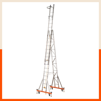 Bathla SE 4100 – Deluxe Self Supporting Ladder (‘I’ BEAM - ‘D” RUNG) with Rope & Pulley System | Medium Duty, 150 kg Load