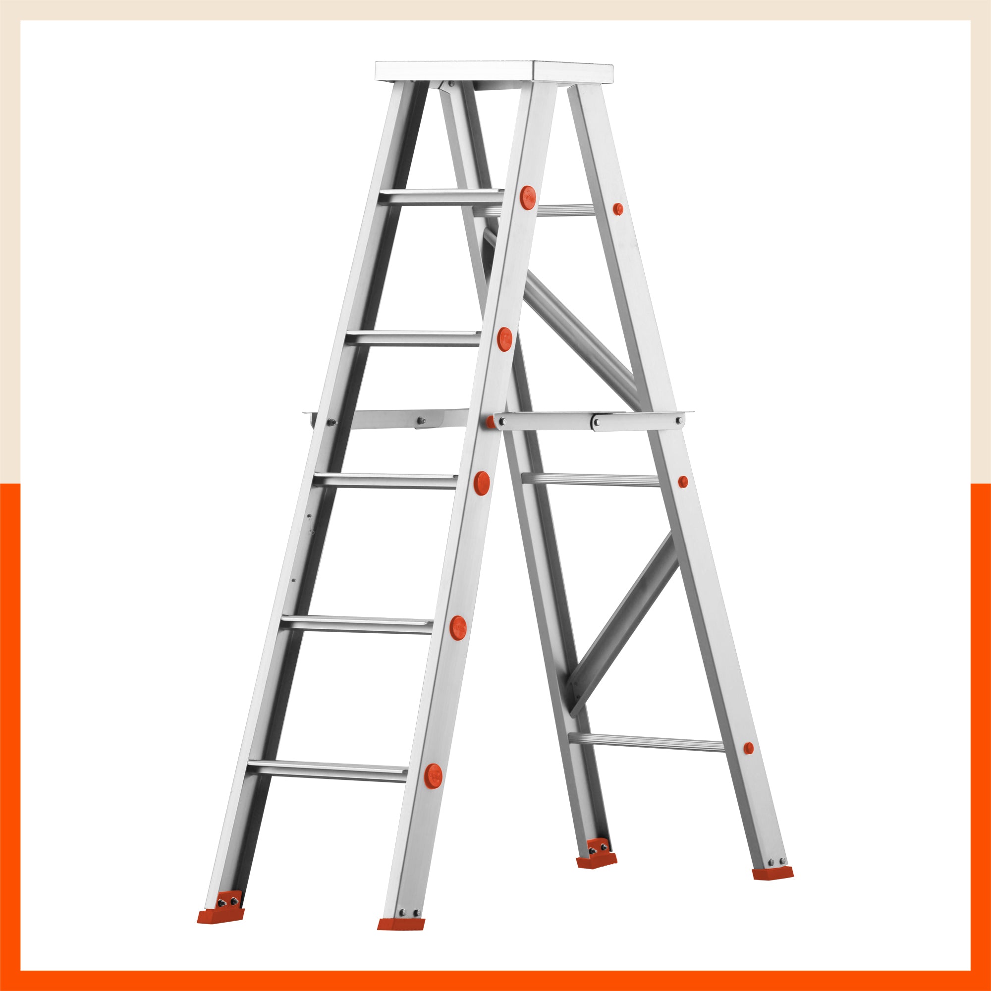 Bathla SS 3000 – Self Supporting Ladder (‘U’ Section, 115MM Steps) | Medium Duty, 125kg Load