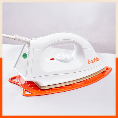 Bathla X-Pres SafeRest Silicone Iron Mat for Hot Iron Rest | Heat-Resistant, Anti-Slip | Washable | Protects Ironing Board from Heat Damage & Keeps Iron Secure - Orange