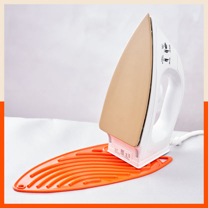 Bathla X-Pres SafeRest Silicone Iron Mat for Hot Iron Rest | Heat-Resistant, Anti-Slip | Washable | Protects Ironing Board from Heat Damage & Keeps Iron Secure - Orange