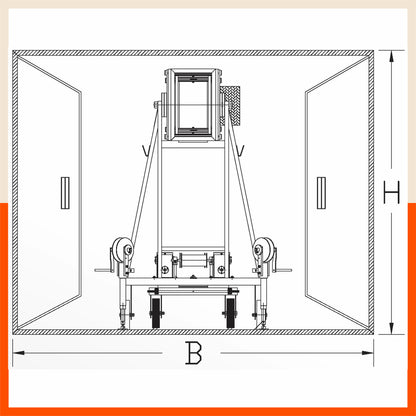 Bathla TX 1100 – Tower Tiltable Ladder (‘C’ Section, Round Pipe) with Winch Operated Tilting & Self-Locking Mechanism | Heavy Duty, 200kg Load
