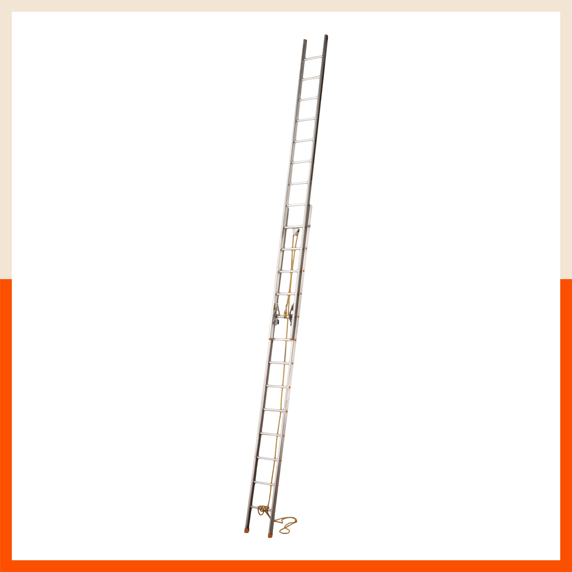 Bathla WE 1100 – Wall Extension Reclining Ladder (C-Section, Round Pipe) with Rope & Pulley System