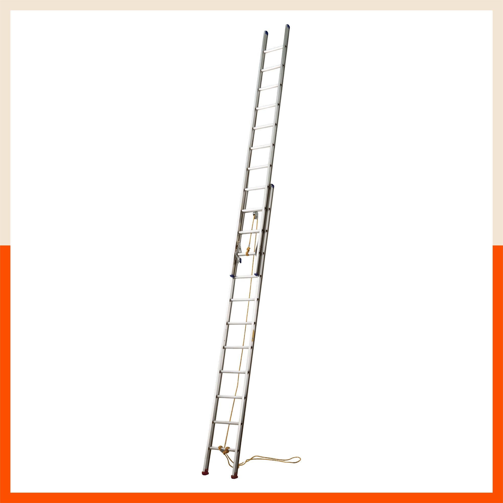 Bathla WE 4100 – Wall Reclining Extension Ladder (‘I’ Beam, ‘D’ Rung) | Extra Heavy Duty, 150kg Load