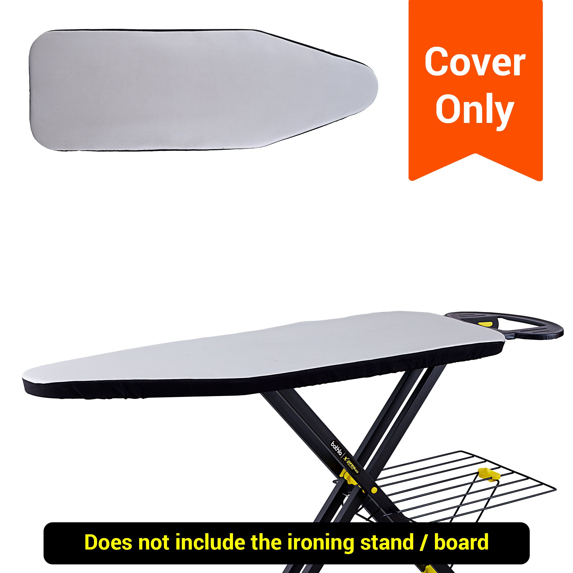 Bathla X-Pres Ace Magic Pad - Aluminised Cloth Cover for Bathla X-Pres Ironing Boards | (Black & Yellow) Cloth Only