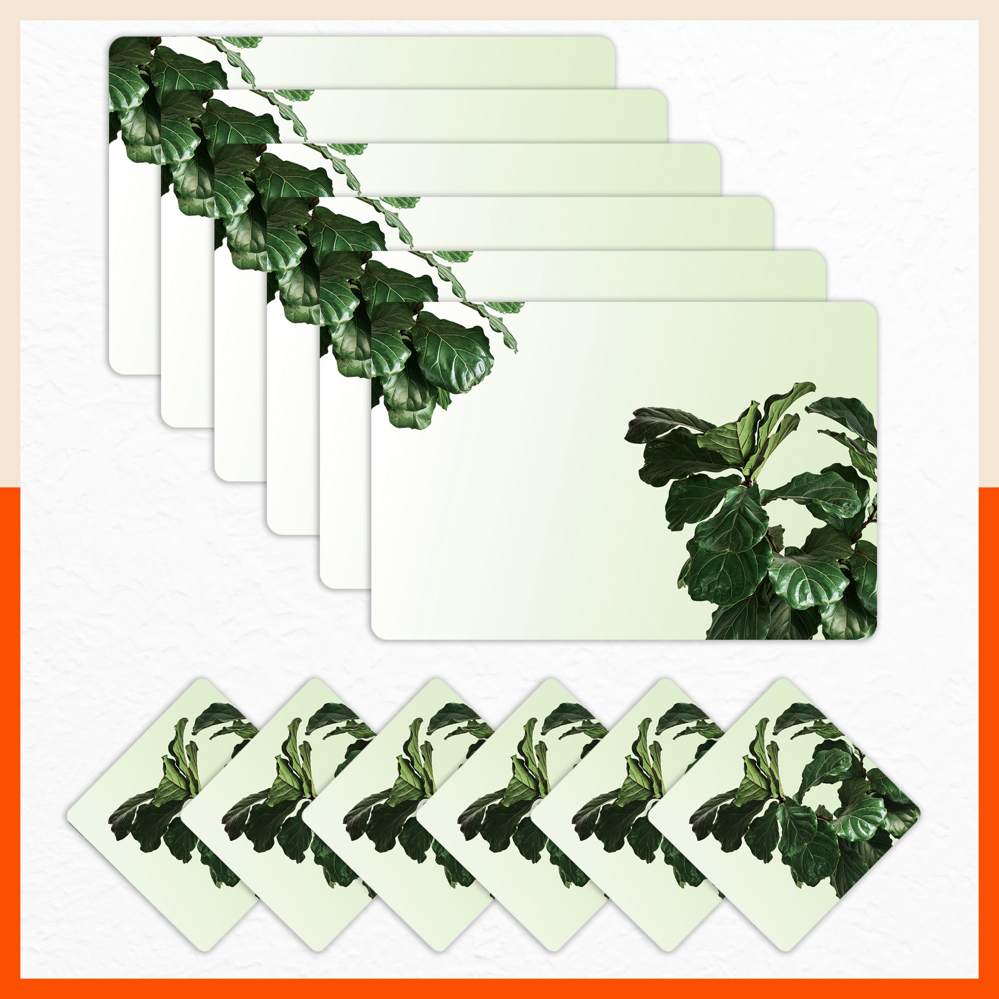 Polypropylene Table Mats & Coasters for Dining Table at Home (JAVA - Set of 6)