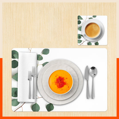 Polypropylene Table Mats & Coasters for Dining Table at Home (CHER - Set of 6)