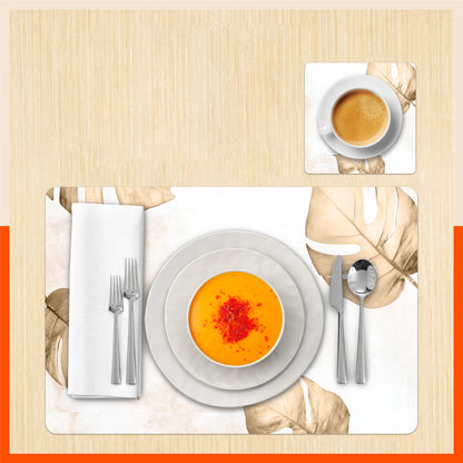 Polypropylene Table Mats & Coasters for Dining Table at Home (OSHI - Set of 6)