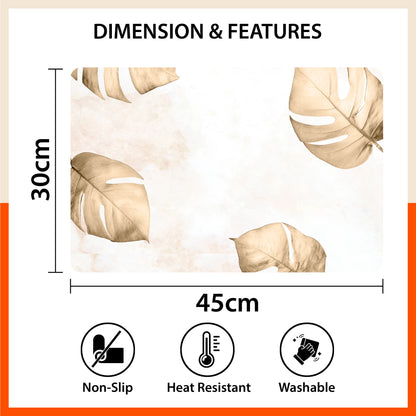 Polypropylene Table Mats & Coasters for Dining Table at Home (OSHI - Set of 6)