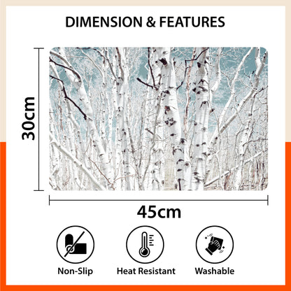 Polypropylene Table Mats & Coasters for Dining Table at Home (BIRCH - Set of 6)