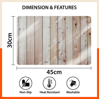 Polypropylene Table Mats & Coasters for Dining Table at Home (CEDAR - Set of 6)
