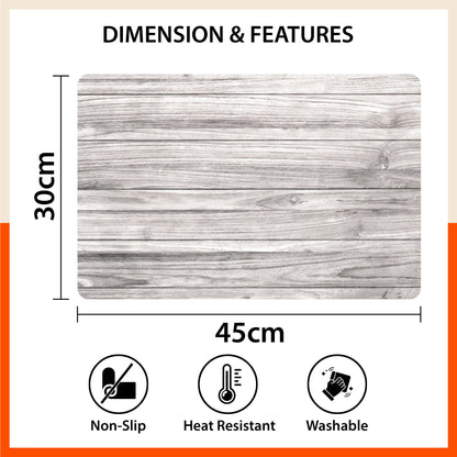 Polypropylene Table Mats & Coasters for Dining Table at Home (BALSA - Set of 6)