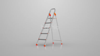 Bathla Advance 5-Step Foldable Aluminium Ladder For Home (Orange)