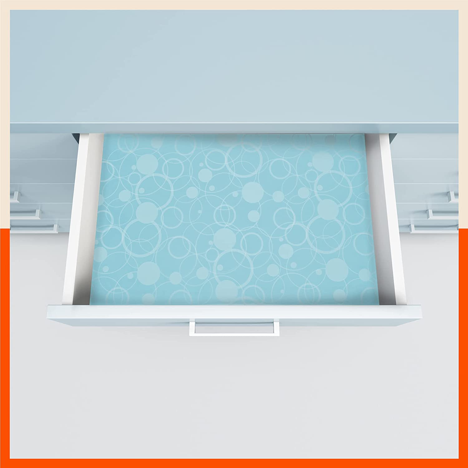 VIDA Multipurpose Circle Texture Fridge Mats | Blue (45 cm X 30 cm 425 GSM)