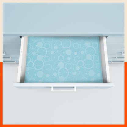 VIDA Multipurpose Circle Texture Fridge Mats | Blue (45 cm X 30 cm 425 GSM)