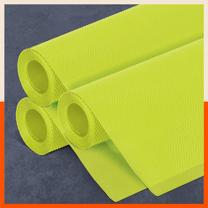 Vega Multipurpose Diamond Texture Shelf Liner | Green( 45cm X 150cm 380 GSM Pack of 3 )