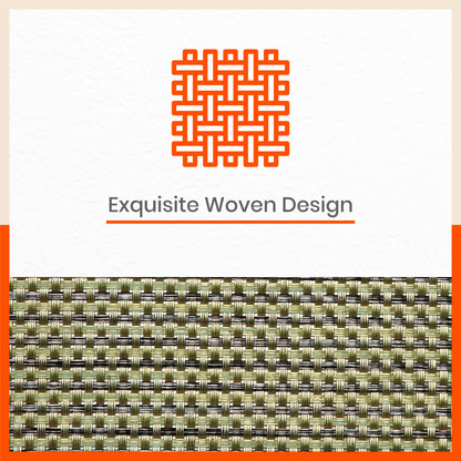 Woven PVC Table Mats / Placemats for Dining Table at Home (Adel - Set of 6)