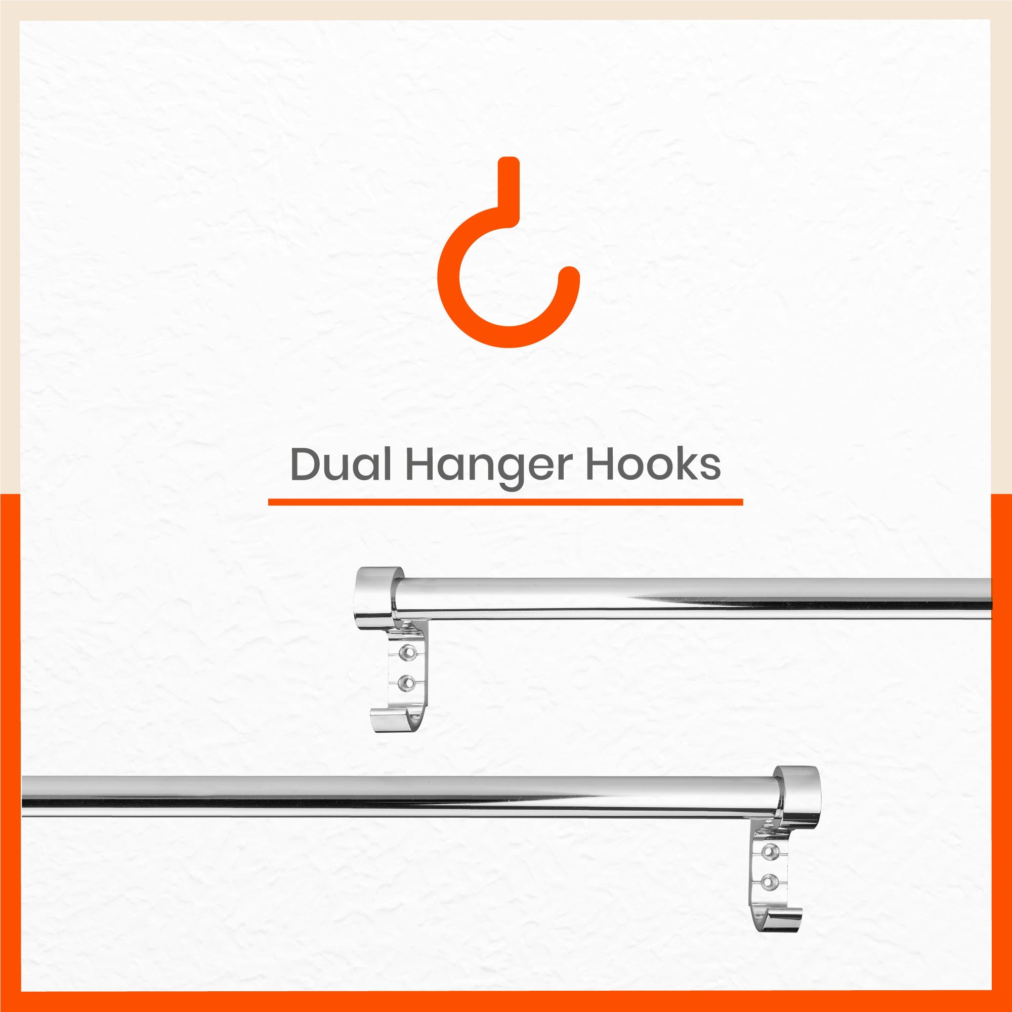 Lyra Aluminium Towel Rod / Rack / Hanger for Home (Large - 24 Inches)