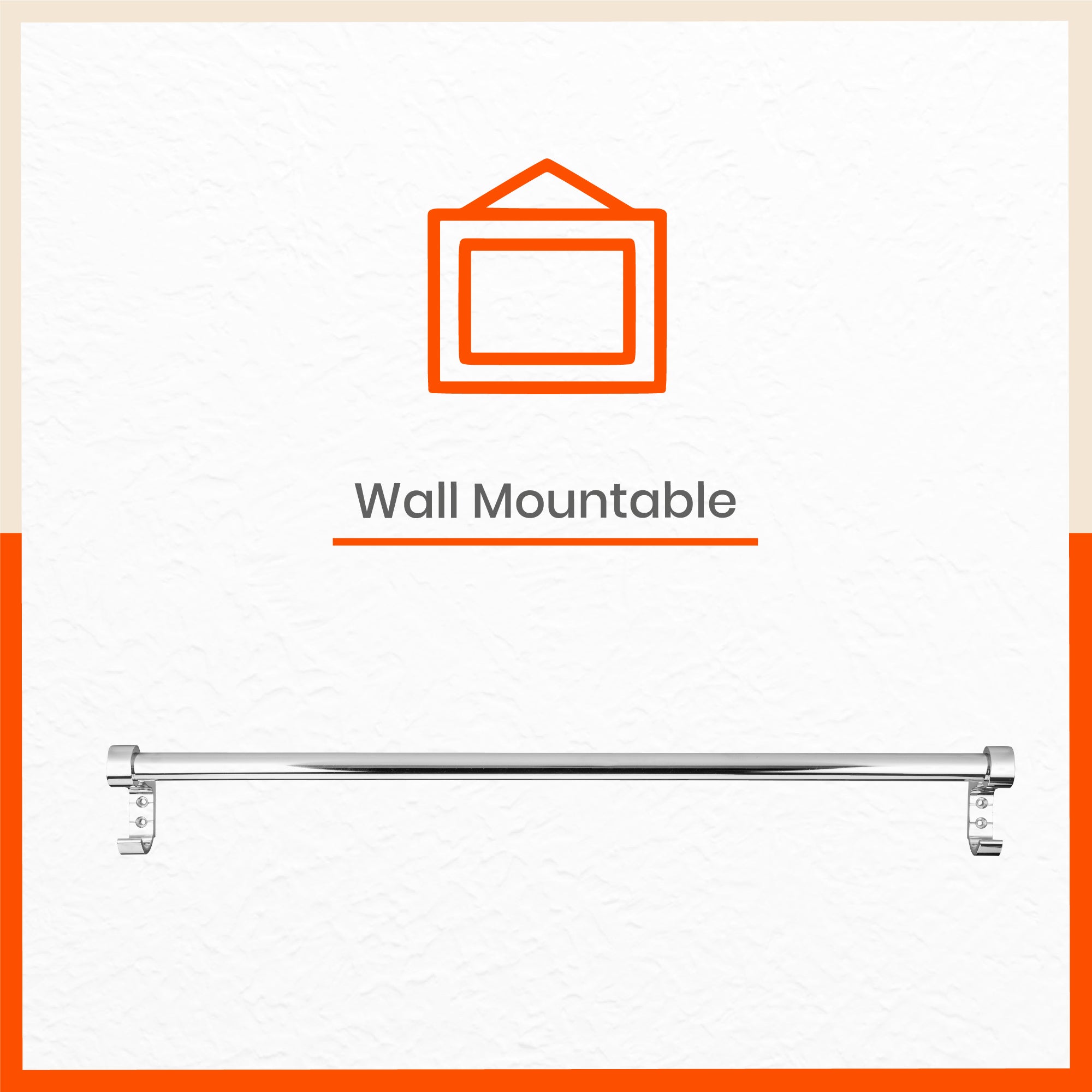 Lyra Aluminium Towel Rod / Rack / Hanger for Home (Large - 24 Inches)
