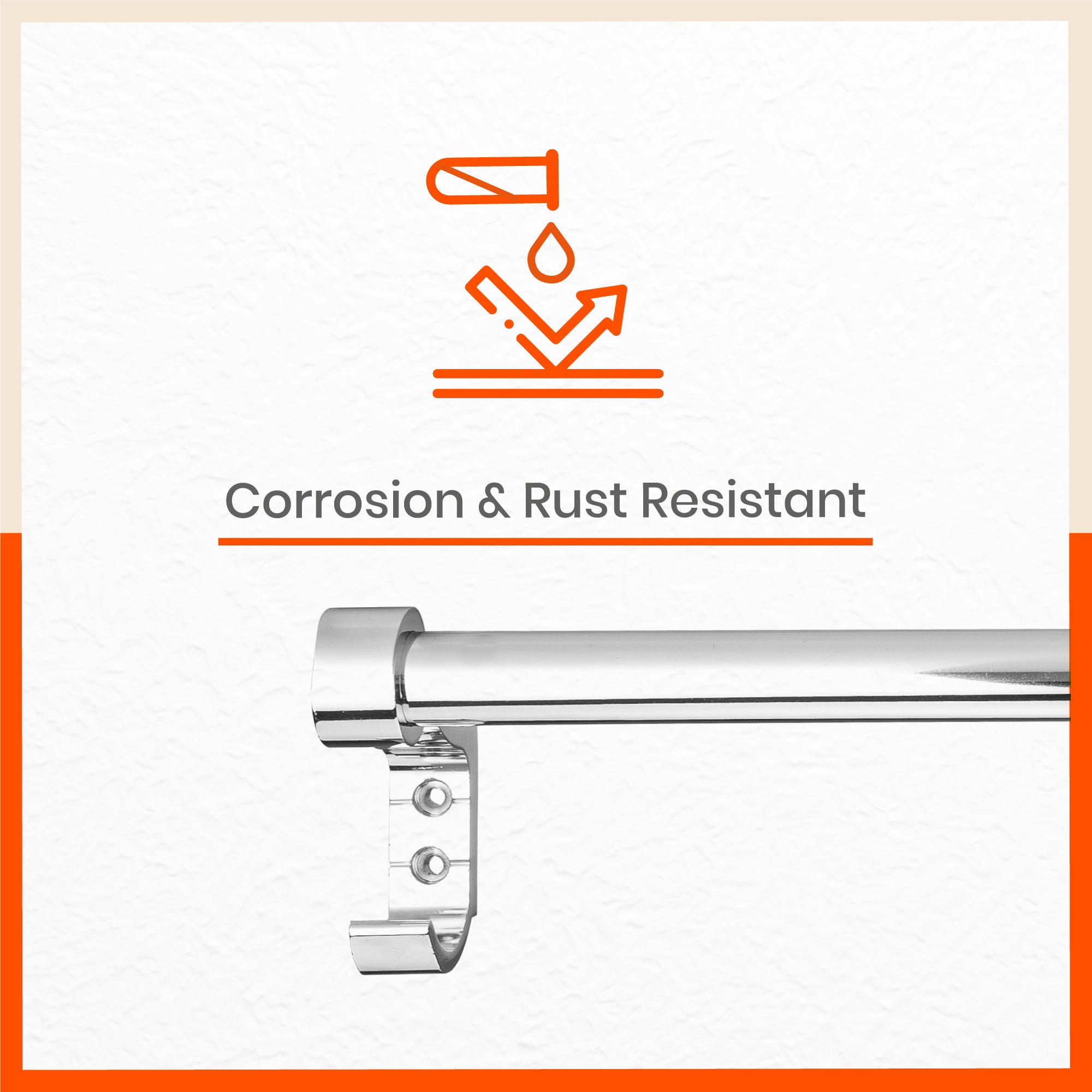 Lyra Aluminium Towel Rod / Rack / Hanger for Home (Large - 24 Inches)