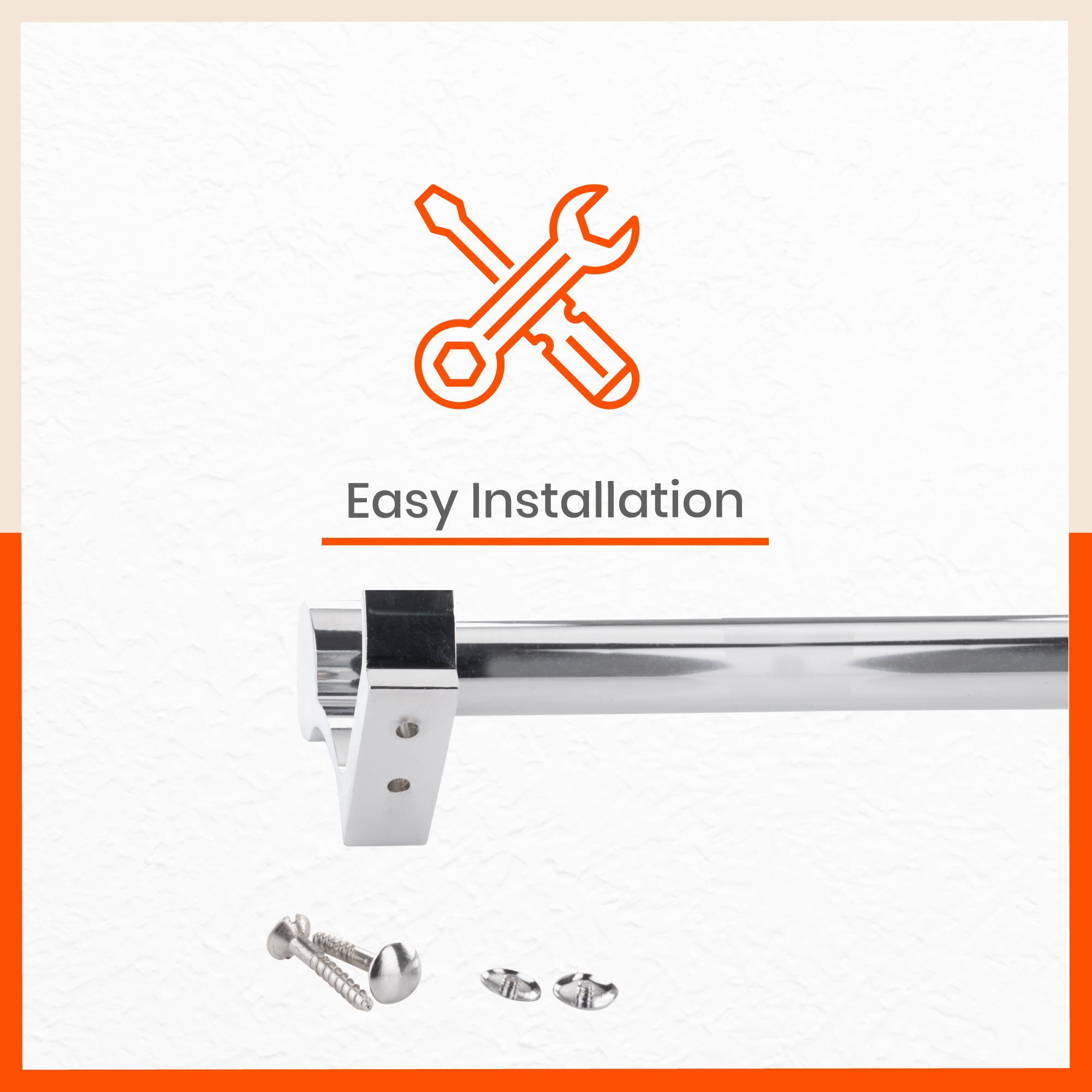 Lyra Aluminium Towel Rod / Rack / Hanger for Home (Large - 24 Inches)