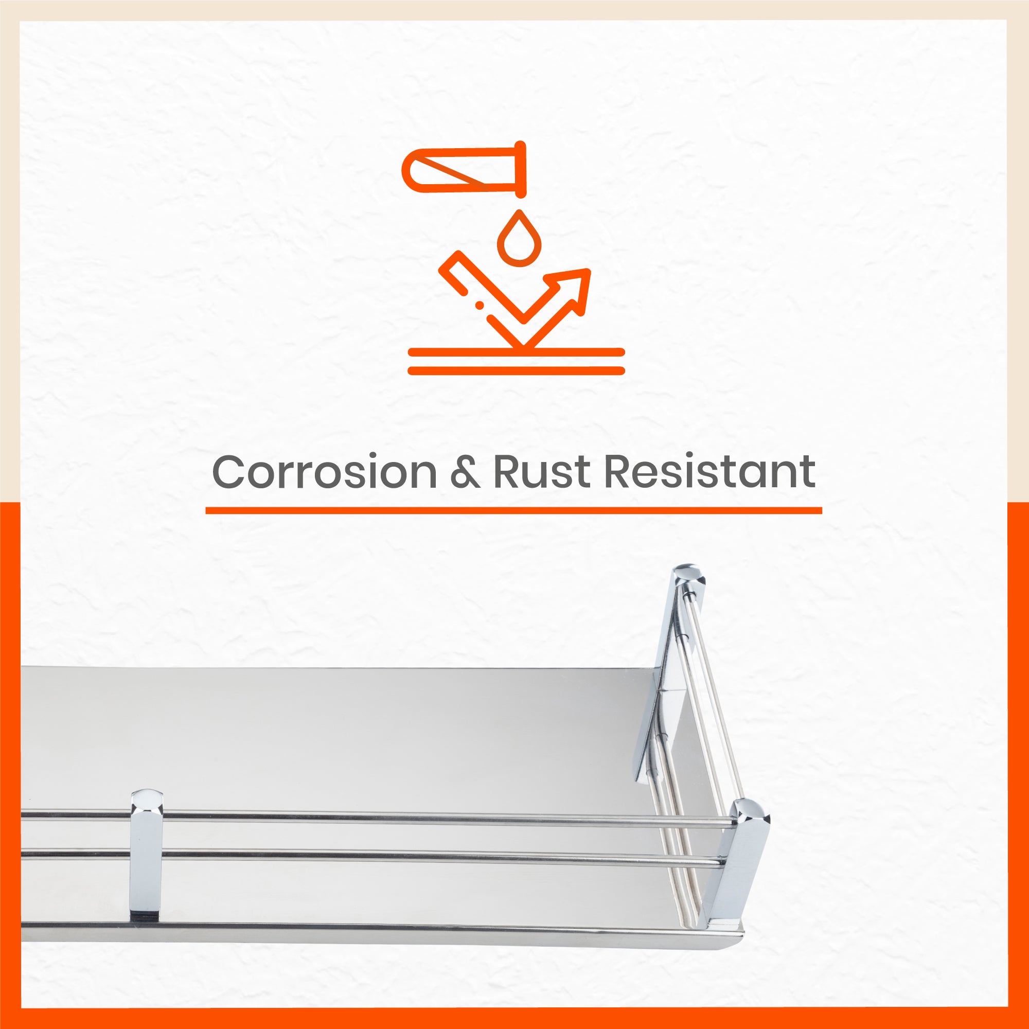 Ursa Stainless Steel Bathroom Shelf For Home