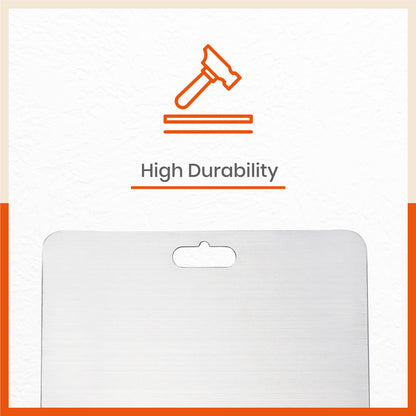 ENOX Stainless Steel Chopping Board | Large For Home (Size: 250mm x 350mm, Thickness: 1.5mm)